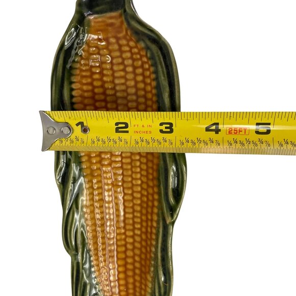 Vintage Corn-Shaped Ceramic Serving Dish Made In Portugal 8 1/2" - Picture 9 of 14